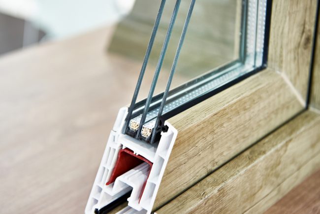 Cross section of Triple Glazing